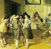 Dirck Hals meeting in an inn, c France oil painting artist